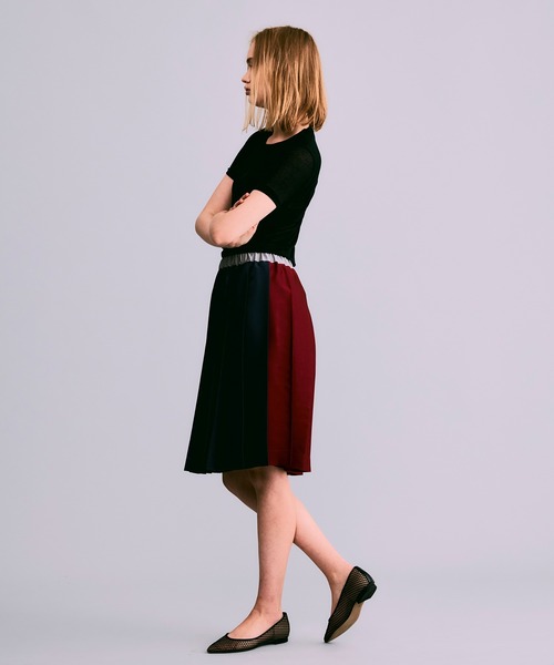 NOISE MAKER（ノイズメーカー）の「バイカラープリーツスカート【MADE IN JAPAN】（スカート・レディース・ブラウン系/ネイビー系/ピンク系・38/36）」の10枚目の写真