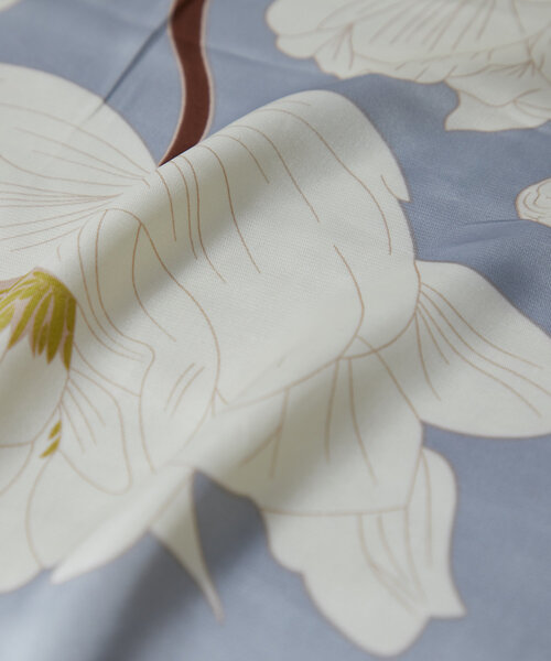 un dix cors（アンディコール）の「レトロ花柄スカーフ（バンダナ/スカーフ・レディース・ベージュ/オレンジ・FREE）」の5枚目の写真