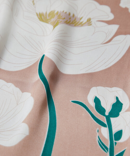 un dix cors（アンディコール）の「レトロ花柄スカーフ（バンダナ/スカーフ・レディース・ベージュ/オレンジ・FREE）」の9枚目の写真