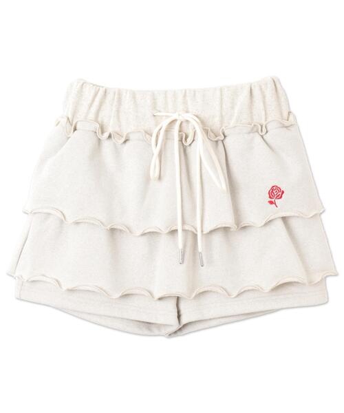 dispark（ディスパーク）の「DISPARK/ティアードビジューミニスカパン（スカート・レディース・ブラック/オートミール・FREE）」の8枚目の写真