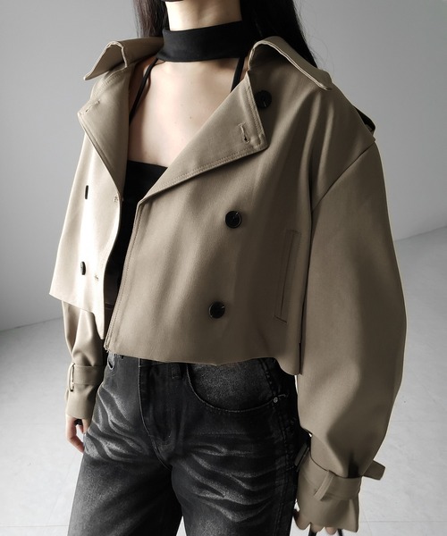 キャンディスリーブショートトレンチコート キャンディスリーブショートトレンチコート
