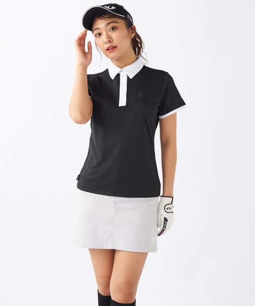 FILA GOLF(フィラゴルフ )の「半袖シャツ(シャツ/ブラウス・レディース・ホワイト/ネイビー/ブラック・MEDIUM/LARGE/X-LARGE)」の6枚目の写真