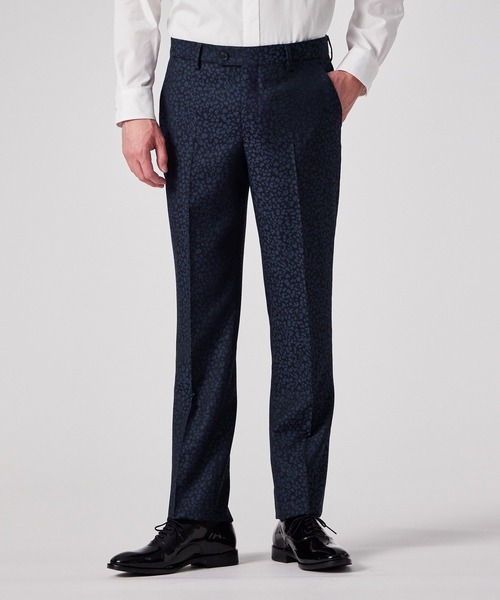 Paul Smith（ポールスミス）の「"Leopard" ノータック トラウザーズ / 153153 925N（スラックス・メンズ・ネイビー・SMALL/MEDIUM/X-LARGE/LARGE）」の5枚目の写真