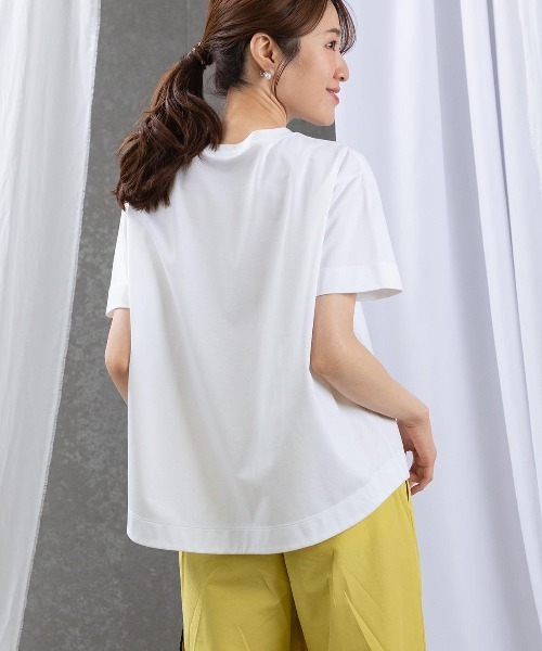 STUDIO PICONE（スタジオピッコーネ）の「スパンコール刺繍冷感プルオーバー（Tシャツ/カットソー・レディース・ベージュ/ライトグレー/ホワイト/ブラック・M/L/LL）」の19枚目の写真