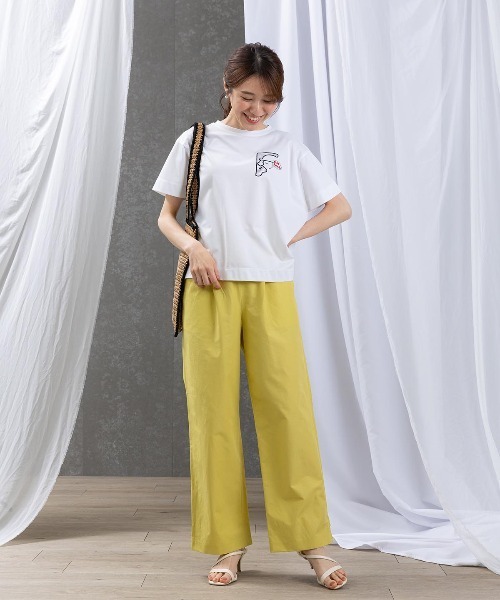 STUDIO PICONE（スタジオピッコーネ）の「スパンコール刺繍冷感プルオーバー（Tシャツ/カットソー・レディース・ベージュ/ライトグレー/ホワイト/ブラック・M/L/LL）」の22枚目の写真