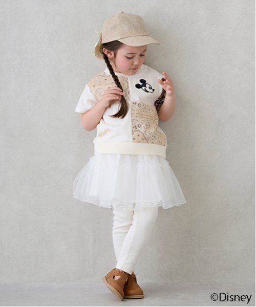 petit main（プティマイン）の「レギンス付きチュールスカート（スカート・キッズ・アイボリー/ブルーグレー/ライトピンク・80ｃｍ/90cm/110cm/100cm/120cm/130cm）」の10枚目の写真