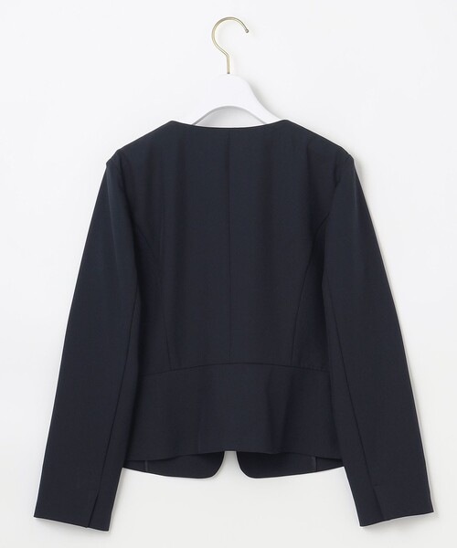 ANY SIS（エニィスィス）の「【UVカット・接触冷感・吸水速乾】スマートビューティストレッチ ペプラムショート ジャケット（ノーカラージャケット・レディース・黄土色系/ライトグレー系/ネイビー系・1/2/3）」の13枚目の写真