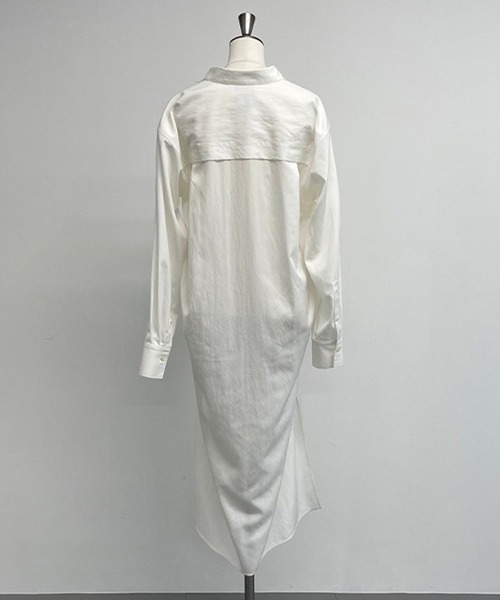 Chaos（カオス）の「Chaos(カオス)/リムシャツワンピース（ワンピース・レディース・ホワイト/キャメル・FREE）」の4枚目の写真