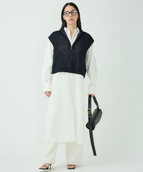 Chaos（カオス）の「Chaos(カオス)/リムシャツワンピース（ワンピース・レディース・ホワイト/キャメル・FREE）」の9枚目の写真