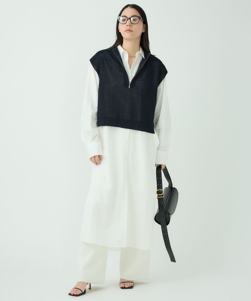 Chaos（カオス）の「Chaos(カオス)/リムシャツワンピース（ワンピース・レディース・ホワイト/キャメル・FREE）」の8枚目の写真