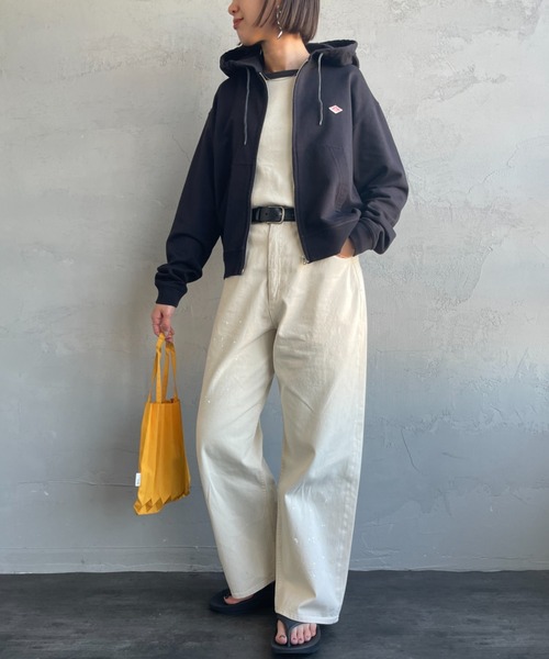 DANTON（ダントン）の「[DANTON/ダントン] ワンポイントロゴジップパーカー（パーカー・レディース・チャコールグレー/キナリ/レッド・38）」の5枚目の写真