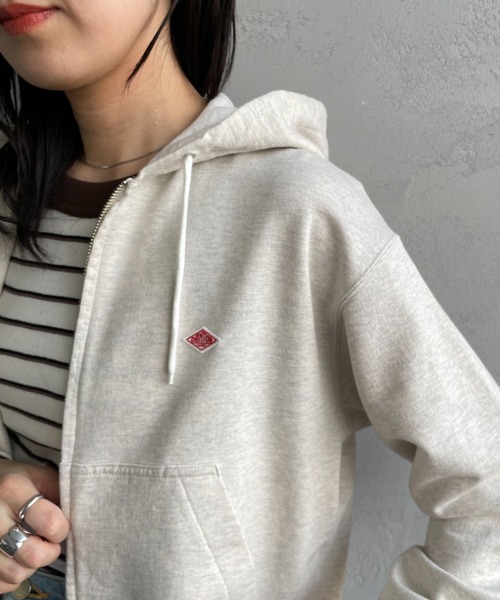 ダントン　パーカー　サイズ38 Danton 「DANTON」 ジップアップパーカー 38 ブラック レディース