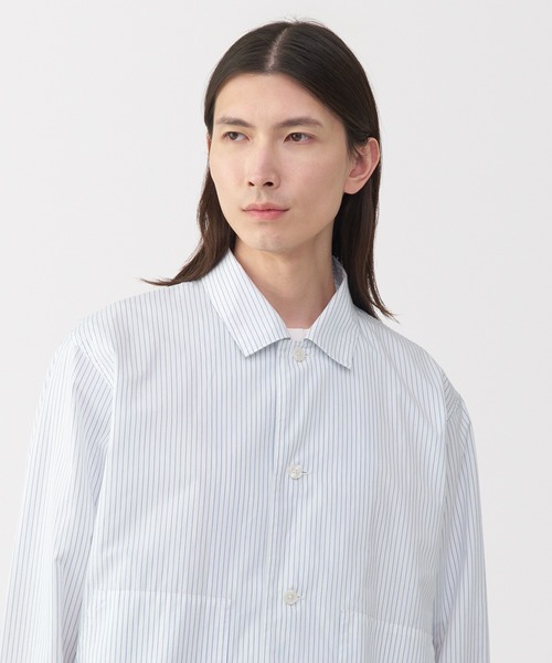 MUJI Labo（ムジラボ）の「〔MUJI Labo〕紳士　コットンシャツジャケット（その他アウター・メンズ・スカイブルー系/ホワイト系/ブラック/オフホワイト・XL/L/M/S）」の16枚目の写真