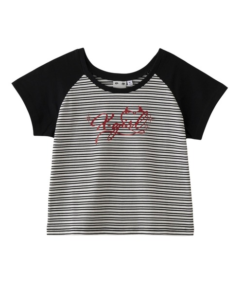 早い者勝ち X-girl FACE RAGLAN S/S BABY TEE スタイルアップ◎ FACE RAGLAN S/S BABY TEE（Tシャツ/カットソー）｜X-girl