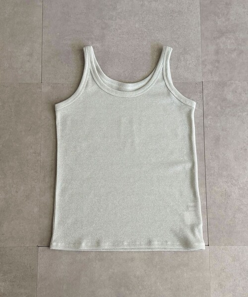 fredy emue（フレディエミュ）の「ラメリブタンクトップ（タンクトップ・レディース・ブラック/オフホワイト/ライトグレー/ミント・38）」の6枚目の写真