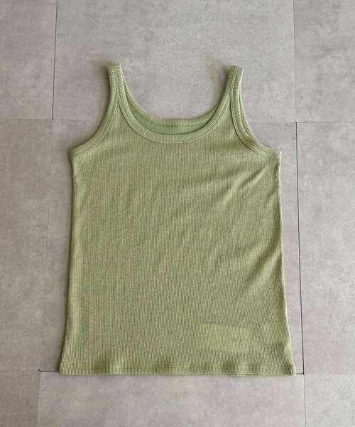 fredy emue（フレディエミュ）の「ラメリブタンクトップ（タンクトップ・レディース・ブラック/オフホワイト/ライトグレー/ミント・38）」の10枚目の写真