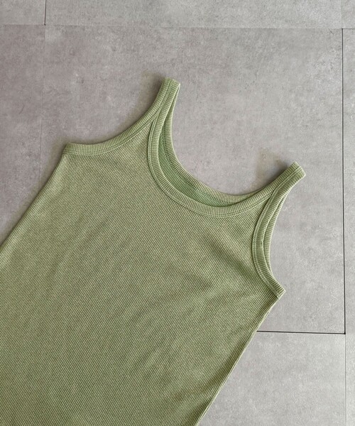 fredy emue（フレディエミュ）の「ラメリブタンクトップ（タンクトップ・レディース・ブラック/オフホワイト/ライトグレー/ミント・38）」の11枚目の写真