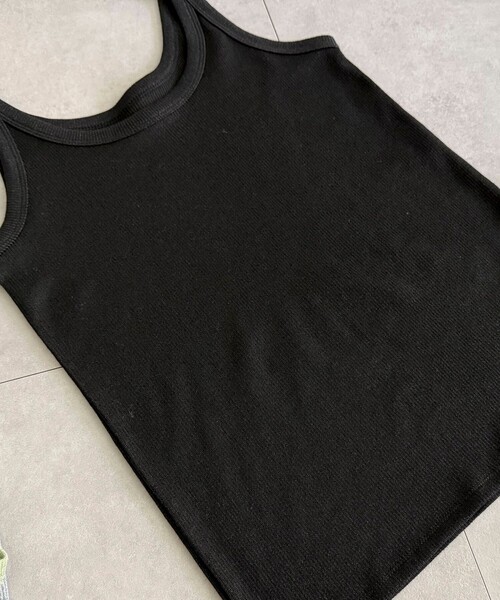 fredy emue（フレディエミュ）の「ラメリブタンクトップ（タンクトップ・レディース・ブラック/オフホワイト/ライトグレー/ミント・38）」の13枚目の写真