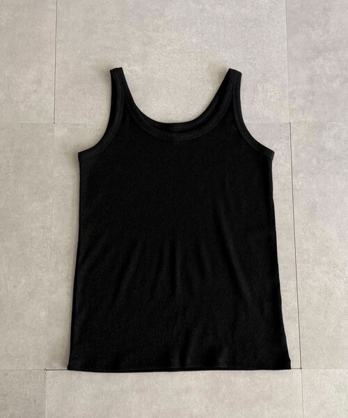 fredy emue（フレディエミュ）の「ラメリブタンクトップ（タンクトップ・レディース・ブラック/オフホワイト/ライトグレー/ミント・38）」の14枚目の写真