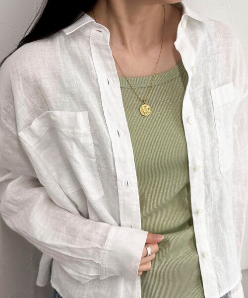 fredy emue（フレディエミュ）の「ラメリブタンクトップ（タンクトップ・レディース・ブラック/オフホワイト/ライトグレー/ミント・38）」の22枚目の写真