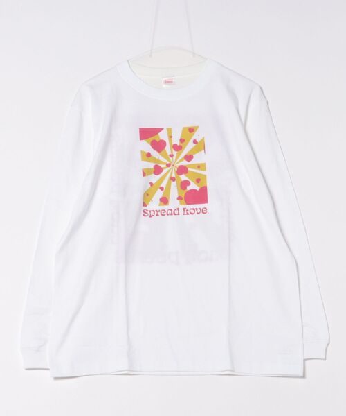 ARCHIVER(アーカイバ)の「【RS】【Spread Love】オリジナルプリント L/S T(Tシャツ/カットソー・レディース・ホワイト/ブラック・MEDIUM)」の1枚目の写真