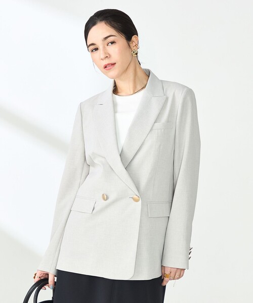 NOLLEY’S Sophi（ノーリーズソフィ）の「《セットアップ対応》ウォッシャブルライトドライシャンブレージャケット（テーラードジャケット・レディース・ライトグレー/サックスブルー/ネイビー・34/36/38）」の13枚目の写真