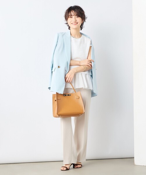 NOLLEY’S Sophi（ノーリーズソフィ）の「《セットアップ対応》ウォッシャブルライトドライシャンブレージャケット（テーラードジャケット・レディース・ライトグレー/サックスブルー/ネイビー・34/36/38）」の18枚目の写真