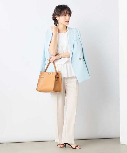 NOLLEY’S Sophi（ノーリーズソフィ）の「《セットアップ対応》ウォッシャブルライトドライシャンブレージャケット（テーラードジャケット・レディース・ライトグレー/サックスブルー/ネイビー・34/36/38）」の19枚目の写真