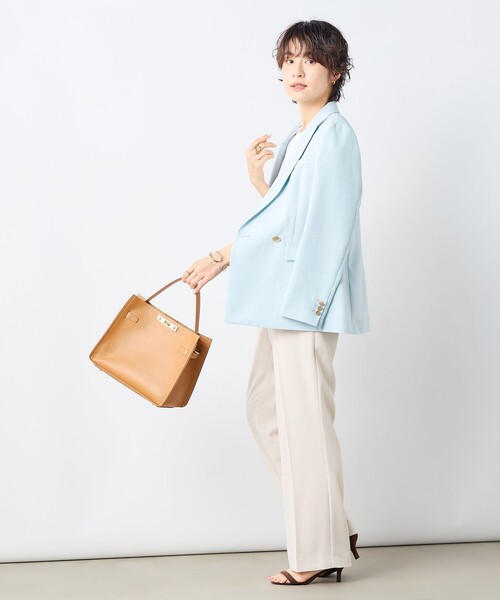 NOLLEY’S Sophi（ノーリーズソフィ）の「《セットアップ対応》ウォッシャブルライトドライシャンブレージャケット（テーラードジャケット・レディース・ライトグレー/サックスブルー/ネイビー・34/36/38）」の20枚目の写真