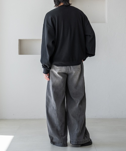 epnok（エプノック）の「ワッフルヘンリーネックTee（Tシャツ/カットソー・メンズ・グレー/ブラック・SMALL/MEDIUM/LARGE）」の4枚目の写真