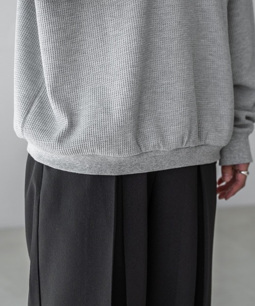 epnok（エプノック）の「ワッフルヘンリーネックTee（Tシャツ/カットソー・メンズ・グレー/ブラック・SMALL/MEDIUM/LARGE）」の16枚目の写真