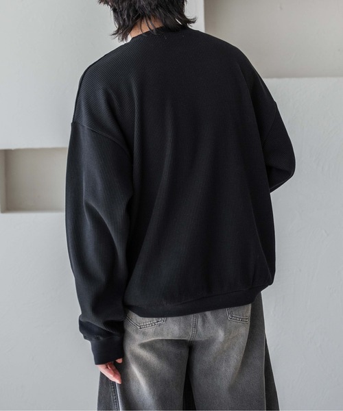 epnok（エプノック）の「ワッフルヘンリーネックTee（Tシャツ/カットソー・メンズ・グレー/ブラック・SMALL/MEDIUM/LARGE）」の19枚目の写真