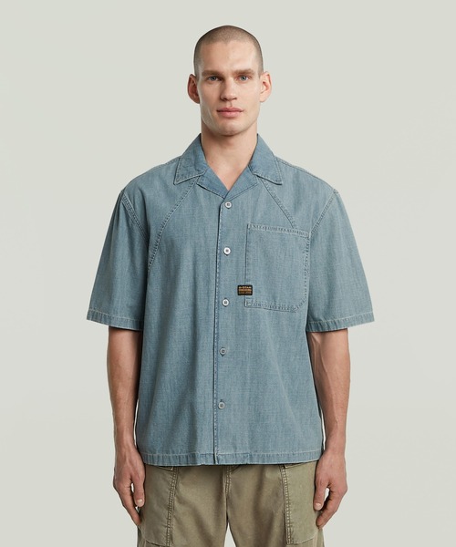 送料込★G-Star★D24344-D491 Relaxed Fit オーバーシャツ セール】TRACK RELAXED SHIRT/オーバーサイズリラックスデニム