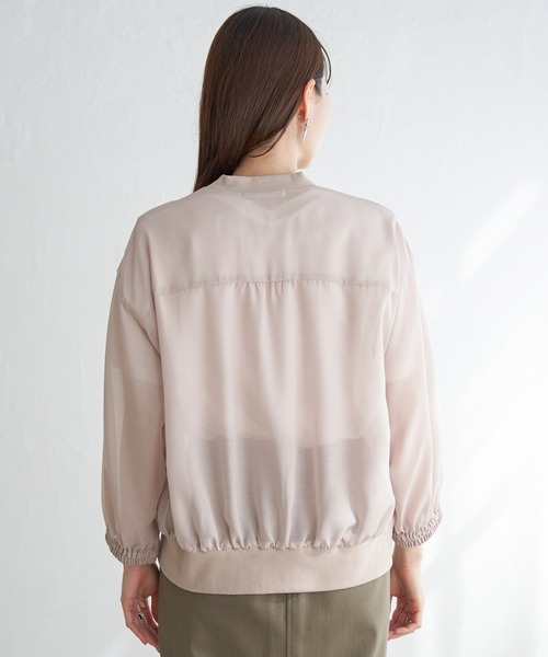 ikka（イッカ）の「【雑誌InRed6月号掲載】シアーカーデブルゾン（ブルゾン・レディース・ダークベージュ/チャコールグレー・M/L/S）」の18枚目の写真