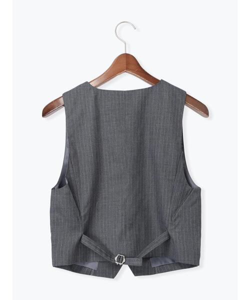 Te chichi(テチチ)の「【宮本茉由着用】ストライプショートベスト《2025spring catalog item》(シャツ/ブラウス・レディース・ネイビー/グレー・F)」の14枚目の写真