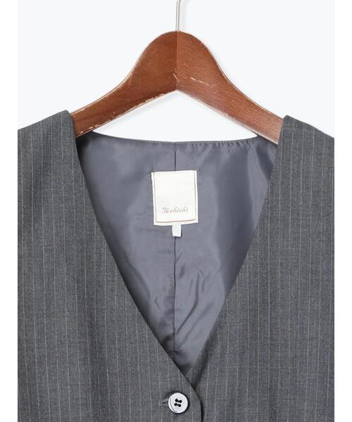 Te chichi(テチチ)の「【宮本茉由着用】ストライプショートベスト《2025spring catalog item》(シャツ/ブラウス・レディース・ネイビー/グレー・F)」の15枚目の写真