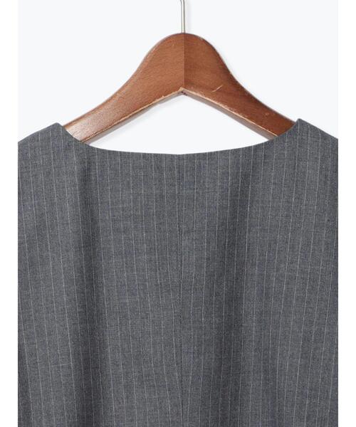 Te chichi(テチチ)の「【宮本茉由着用】ストライプショートベスト《2025spring catalog item》(シャツ/ブラウス・レディース・ネイビー/グレー・F)」の18枚目の写真