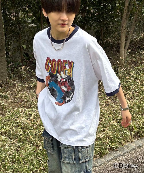 ☆Disneyland限定☆男女兼用 ビンテージチケット柄Tシャツ セール】25SS Disney ヴィンテージライクプリント ミッキー