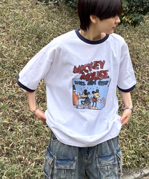 25SS Disney ヴィンテージライクプリント ミッキー / ドナルド 25SS Disney ヴィンテージライクプリント ミッキー / ドナルド