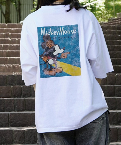 【Disney】ミッキー・ドナルド・グーフィー　バックプリントTシャツ〈古着〉 古着 90s USA製 Disney ドナルド ミッキー グーフィー 見ざる