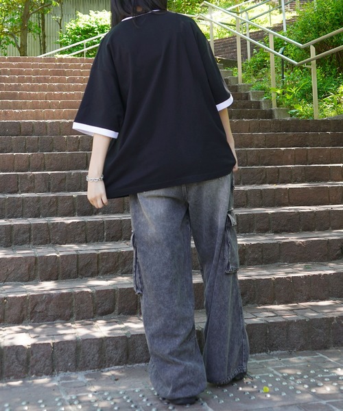 【Disney】ミッキー・ドナルド・グーフィー　バックプリントTシャツ〈古着〉 90's USA製 Disney VELLA SHEEN ディズニー ミッキー ドナルド