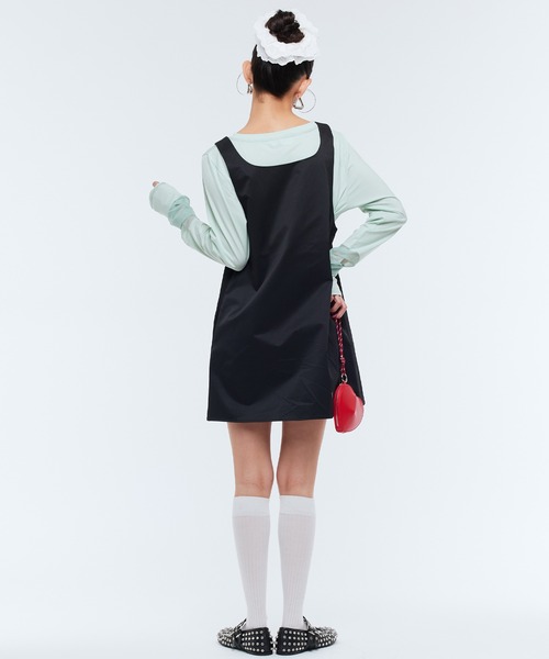Narcissus(ナルシス)の「チュールブロッキングロングTシャツ(Tシャツ/カットソー・レディース・ミント/ホワイト/ブラック・FREE)」の11枚目の写真