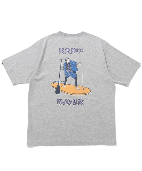 KRIFF MAYER(クリフメイヤー)の「【綿100%】浮世絵MIXプリントT(サップ)(Tシャツ/カットソー・メンズ・マスタード/セージグリーン/オフホワイト/グレー/ブラック/パープル・MEDIUM/LARGE/X-LARGE)」の3枚目の写真