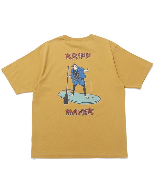 KRIFF MAYER(クリフメイヤー)の「【綿100%】浮世絵MIXプリントT(サップ)(Tシャツ/カットソー・メンズ・マスタード/セージグリーン/オフホワイト/グレー/ブラック/パープル・MEDIUM/LARGE/X-LARGE)」の6枚目の写真