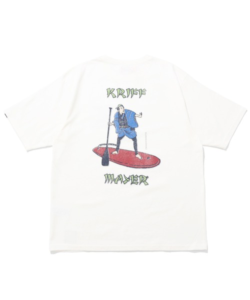 KRIFF MAYER(クリフメイヤー)の「【綿100%】浮世絵MIXプリントT(サップ)(Tシャツ/カットソー・メンズ・マスタード/セージグリーン/オフホワイト/グレー/ブラック/パープル・MEDIUM/LARGE/X-LARGE)」の8枚目の写真