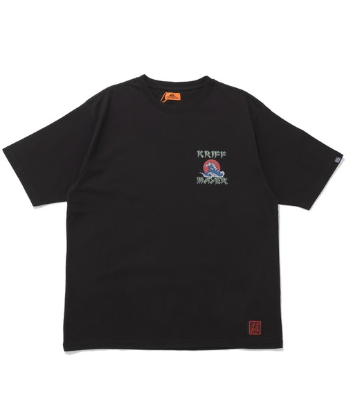 KRIFF MAYER(クリフメイヤー)の「【綿100%】浮世絵MIXプリントT(サップ)(Tシャツ/カットソー・メンズ・マスタード/セージグリーン/オフホワイト/グレー/ブラック/パープル・MEDIUM/LARGE/X-LARGE)」の7枚目の写真