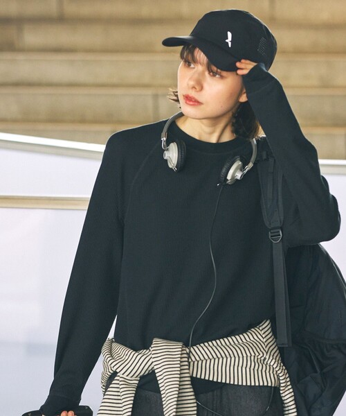 AIGLE（エーグル）の「UVカット ワンポイントリフレクトロゴ メッシュキャップ（キャップ・メンズ・オフホワイト/ブラック・FREE）」の22枚目の写真