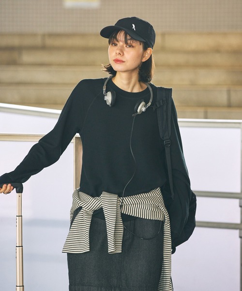 AIGLE（エーグル）の「UVカット ワンポイントリフレクトロゴ メッシュキャップ（キャップ・メンズ・オフホワイト/ブラック・FREE）」の4枚目の写真