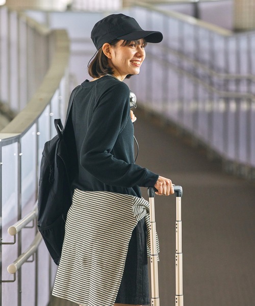 AIGLE（エーグル）の「UVカット ワンポイントリフレクトロゴ メッシュキャップ（キャップ・メンズ・オフホワイト/ブラック・FREE）」の5枚目の写真