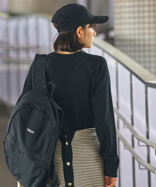 AIGLE（エーグル）の「UVカット ワンポイントリフレクトロゴ メッシュキャップ（キャップ・メンズ・オフホワイト/ブラック・FREE）」の7枚目の写真